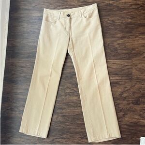 Burberry women’s beige chino trouser slacks size 24 cotton office dress pants